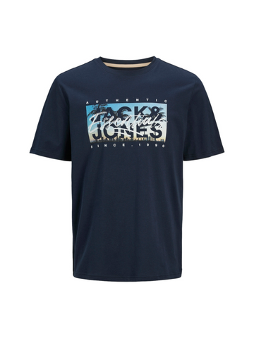 T-shirt voor jongens van Jack & Jones in groen met fotoprint