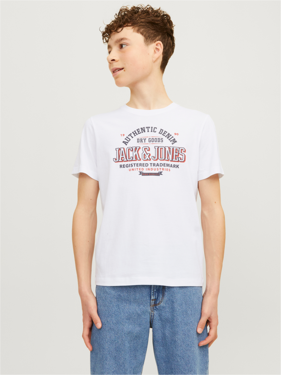 T-shirt van Jack and Jones Mini in het wit voor jongens