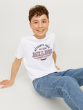 T-shirt van Jack and Jones Mini in het wit voor jongens