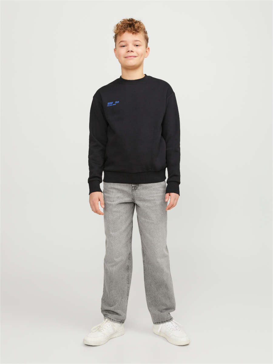 Jeansbroek relaxed fit in grijs voor jongens van Jack & Jones junior 