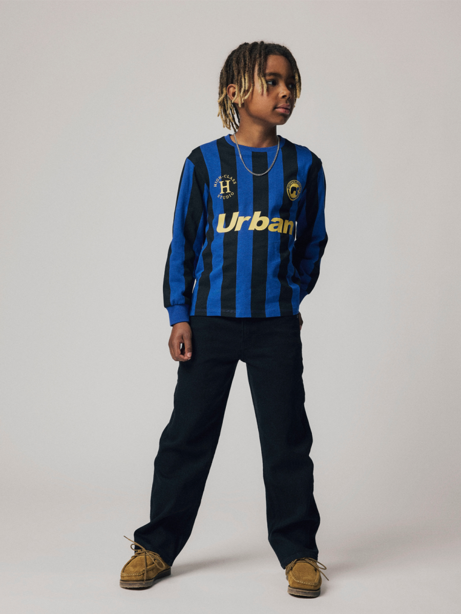 jeans straight fit voor jongens in het zwart van Name It 