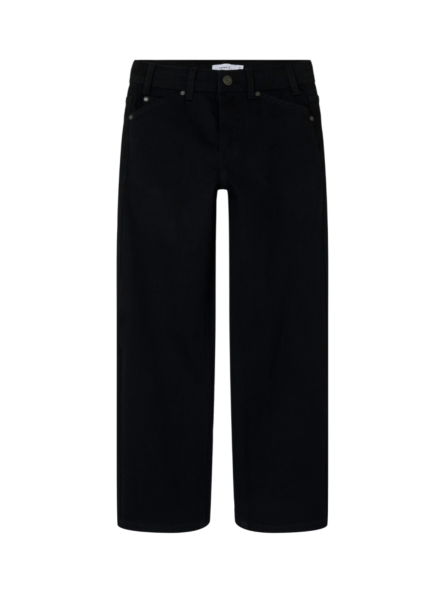 jeans van Name it voor jongens in zwart straight fit