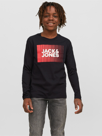 Longsleeve in zwart van Jack and Jones Mini voor jongens