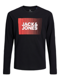 Longsleeve in zwart van Jack and Jones Mini voor jongens