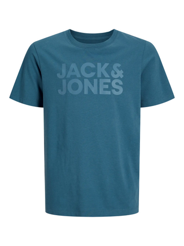 T-shirt in het blauw van Jack & Jones Junior met logo print
