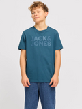 T-shirt in het blauw van Jack & Jones Junior met logo print