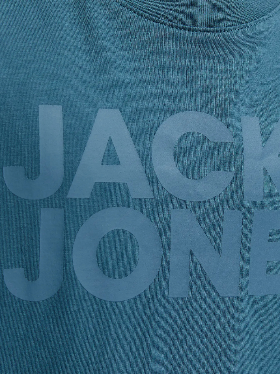 T-shirt in het blauw van Jack & Jones Junior met logo print