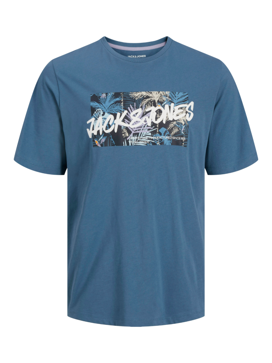 T-shirt voor jongens met hawai print van jack and jones mini