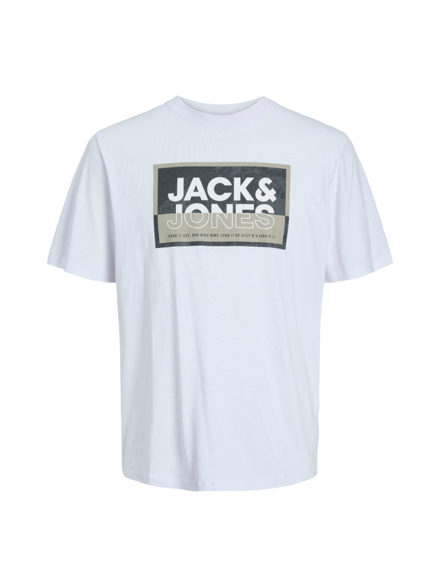 T-shirt voor jongens van Jack & Jones mini in het wit